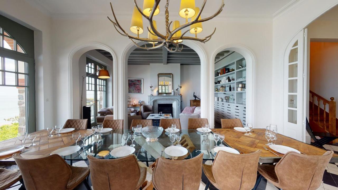 Les Roches Grises, Luxueuse Villa Face Mer, 4Etoiles, Spa Et Jardin Panoramique, Societe La Clef Decampグランビル エクステリア 写真