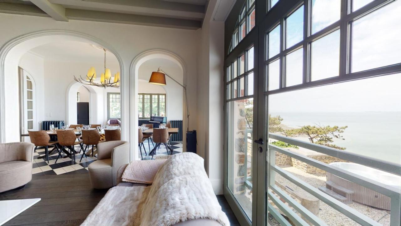 Les Roches Grises, Luxueuse Villa Face Mer, 4Etoiles, Spa Et Jardin Panoramique, Societe La Clef Decampグランビル エクステリア 写真