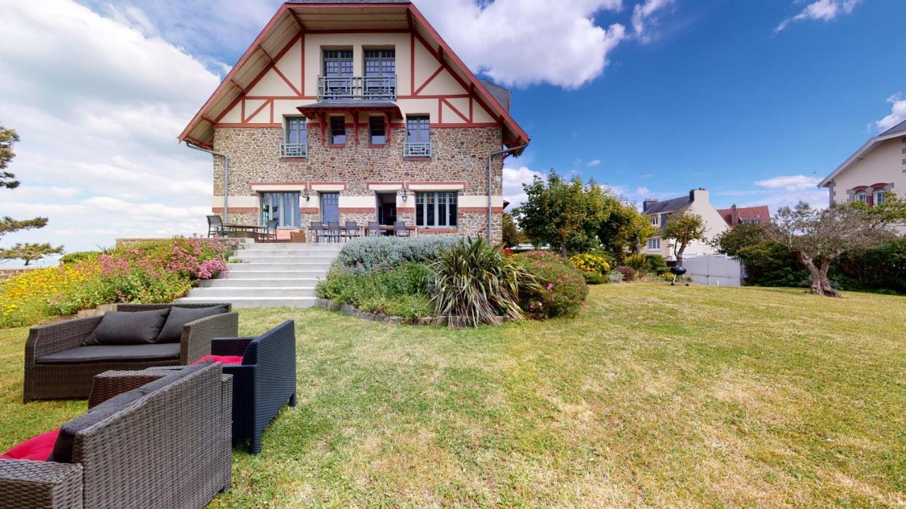 Les Roches Grises, Luxueuse Villa Face Mer, 4Etoiles, Spa Et Jardin Panoramique, Societe La Clef Decampグランビル エクステリア 写真