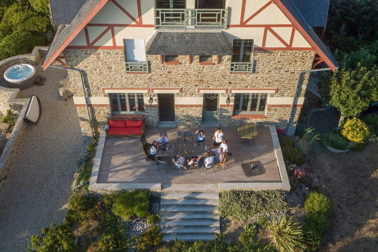 Les Roches Grises, Luxueuse Villa Face Mer, 4Etoiles, Spa Et Jardin Panoramique, Societe La Clef Decampグランビル エクステリア 写真