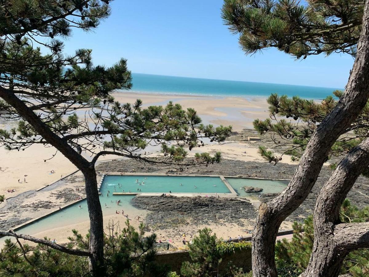 Les Roches Grises, Luxueuse Villa Face Mer, 4Etoiles, Spa Et Jardin Panoramique, Societe La Clef Decampグランビル エクステリア 写真