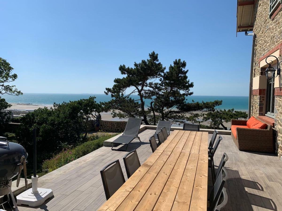 Les Roches Grises, Luxueuse Villa Face Mer, 4Etoiles, Spa Et Jardin Panoramique, Societe La Clef Decampグランビル エクステリア 写真